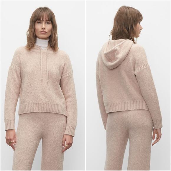 Club Monaco Pale Pink Pullover Boucle Hoodie - Picture 1 of 9